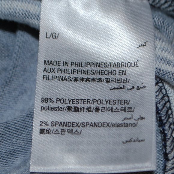 3/$30 - Navy, White & Gold Peekaboo Top - L - Picture 12 of 13